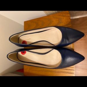 Cole Hann Navy Kitten Heels